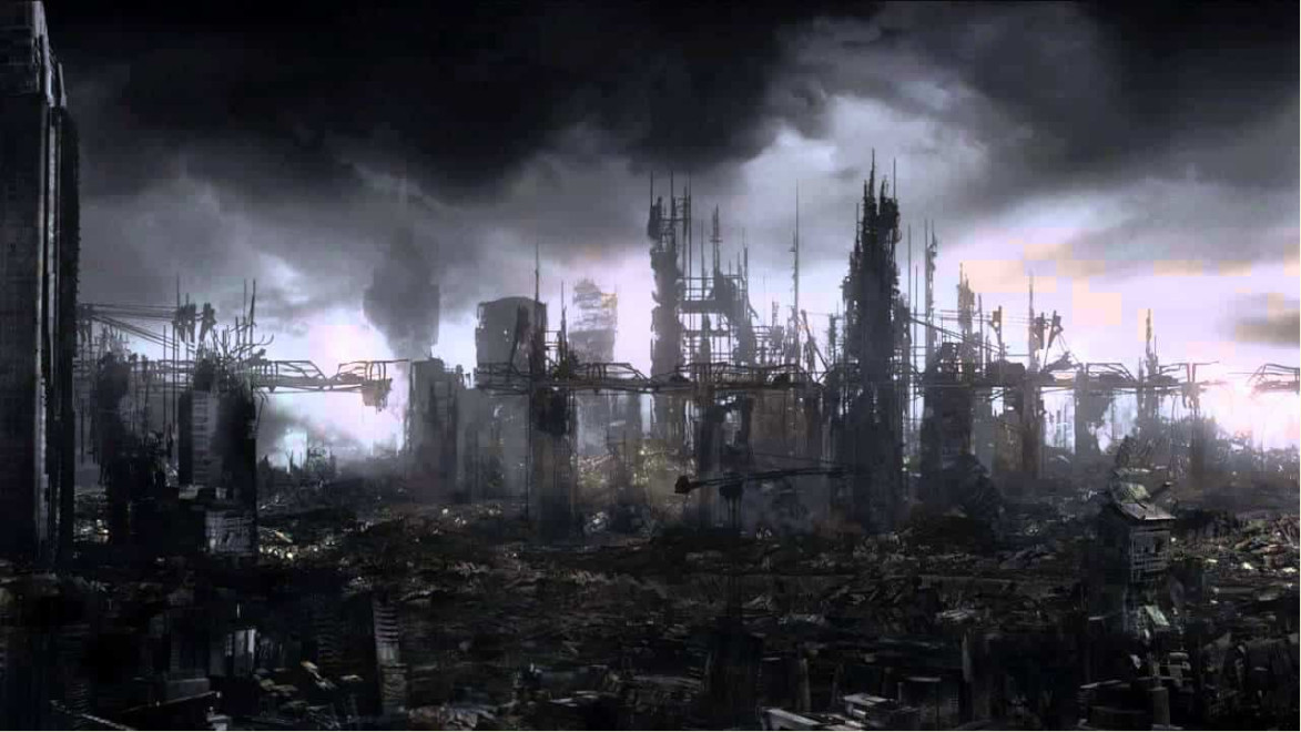 La Terre pendant le déclin inexorable